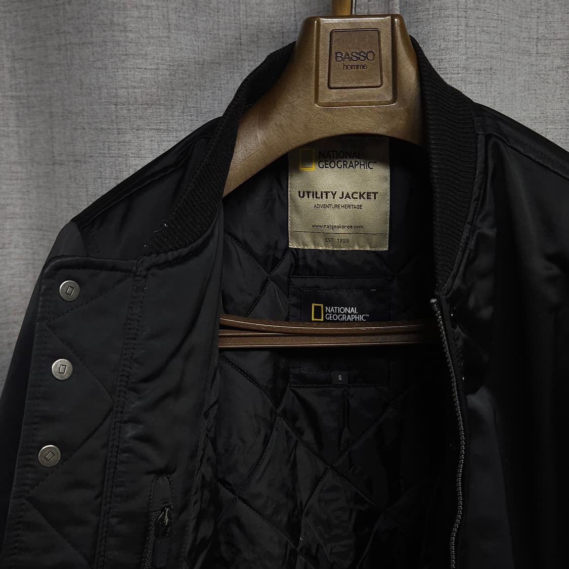 S ) 내셔널지오그래픽 유틸리티 자켓 마원 항공자켓 블랙 상품이미지4