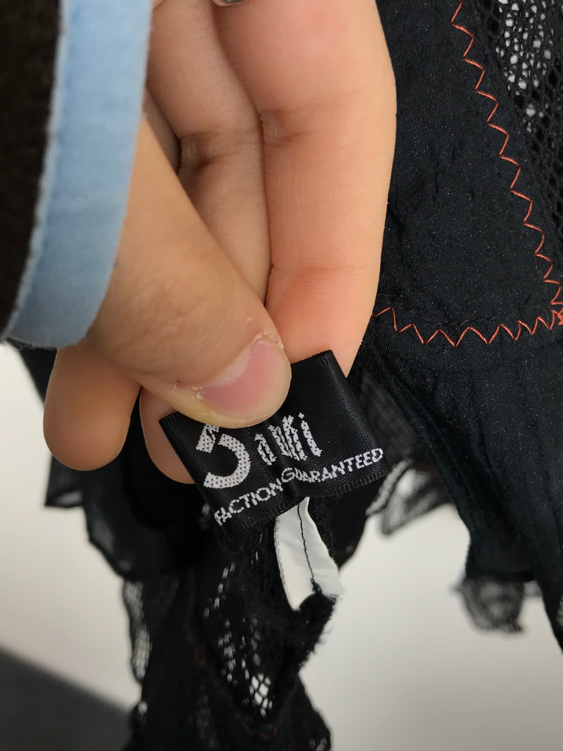  Vintage Black Sheer Crinkle Top 상품이미지9