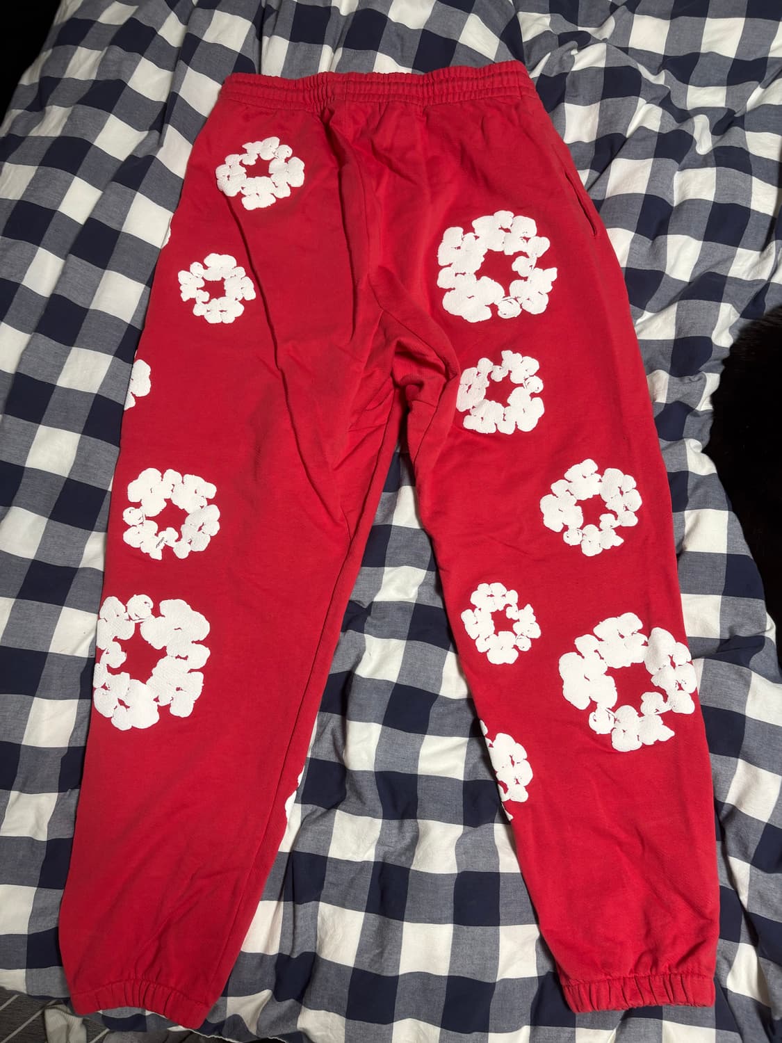 데님 티어스 빨강색 바지 상품이미지3