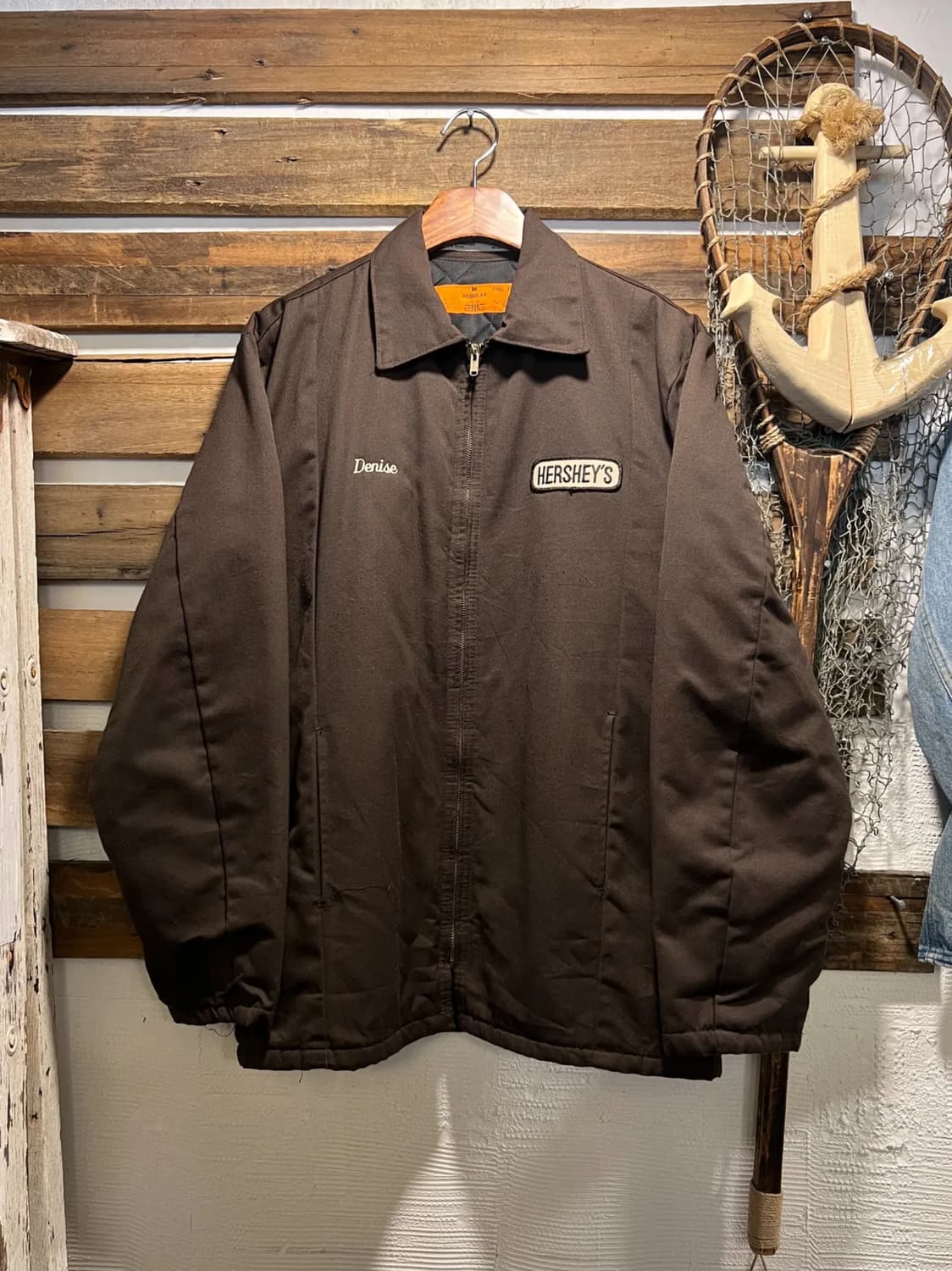 [M]90's Made in USA 허쉬 팩토리 브라운 워크자켓 상품이미지1