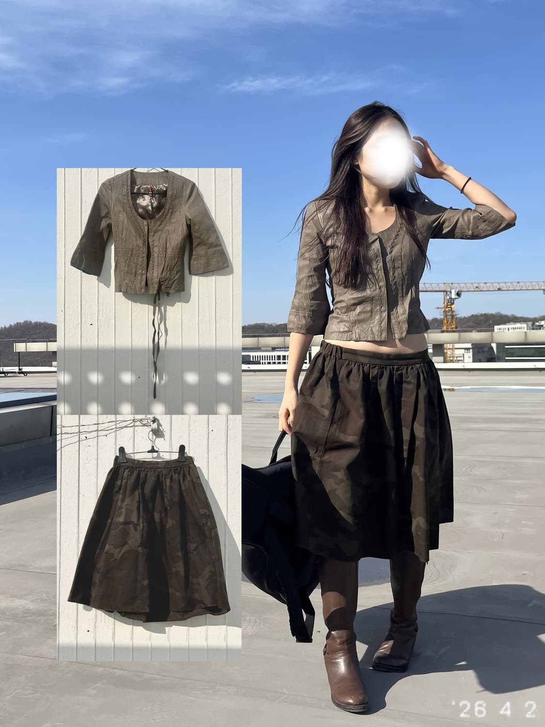 Camo Flare Skirt 카모 플레어 스커트 상품이미지4