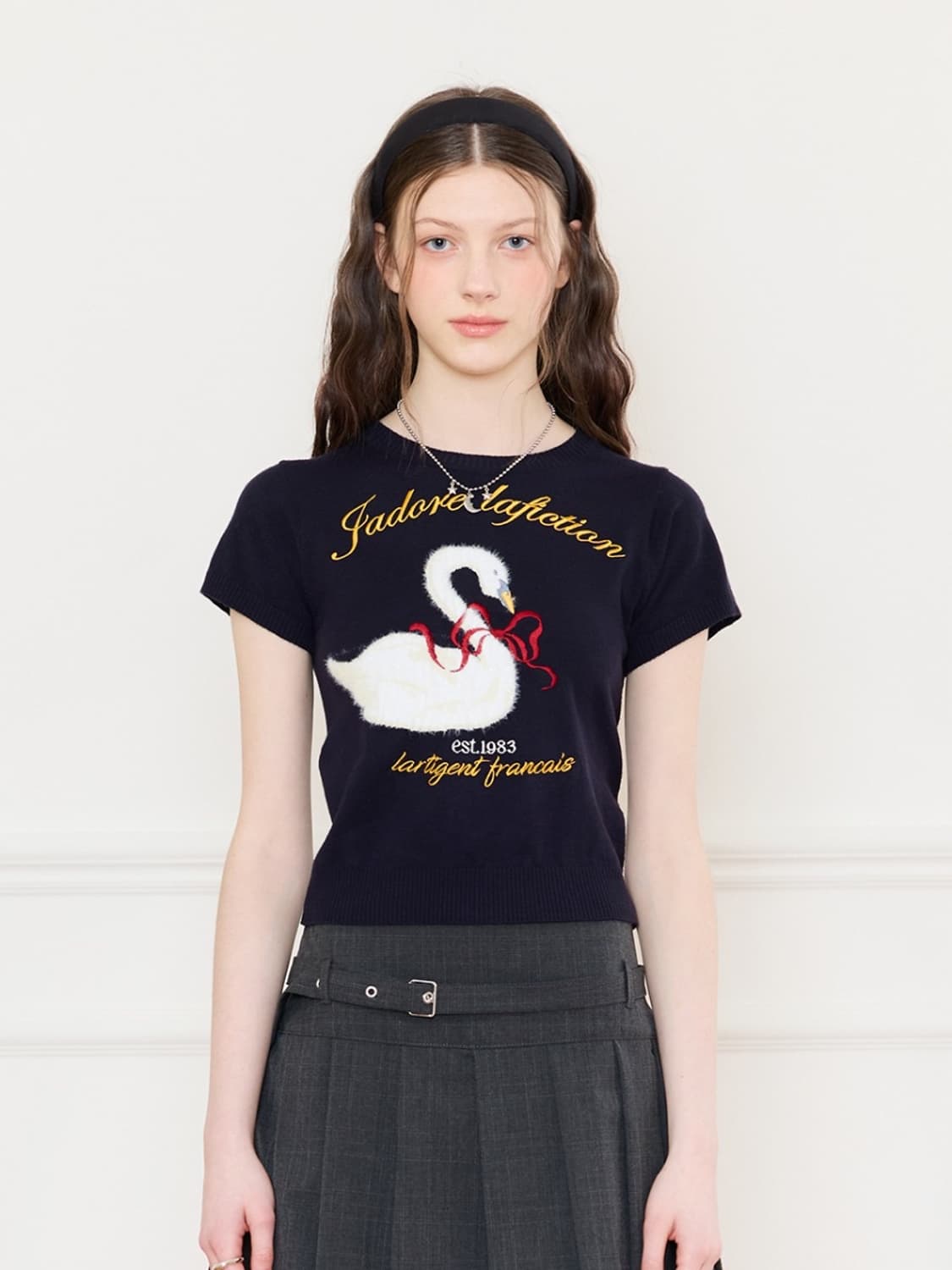 라티젠 스완 니트 네이비 상품이미지1