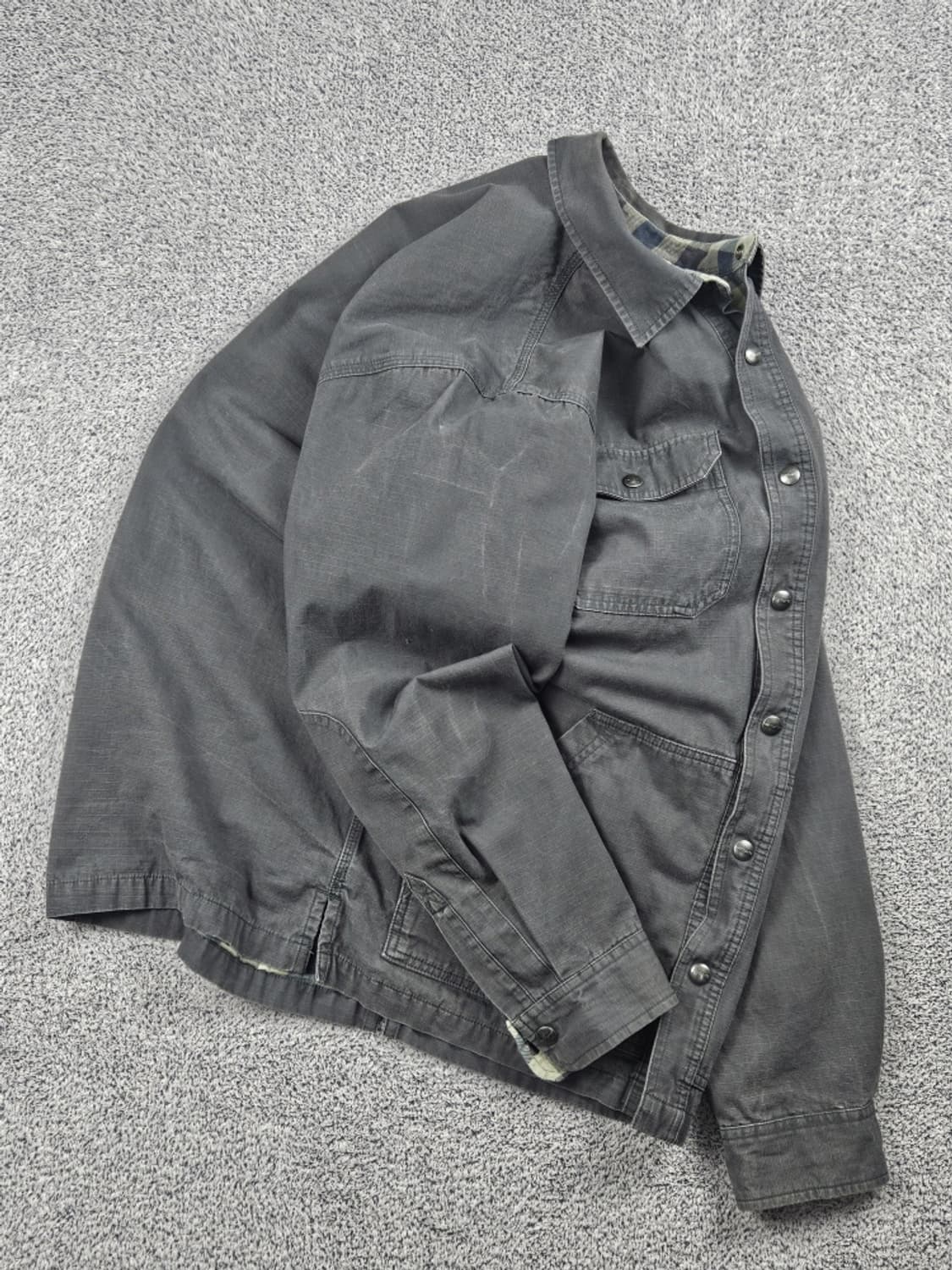 칼하트 립스탑 헤비 플란넬 워크 셔츠 자켓 ( M ) / 10452 상품이미지4