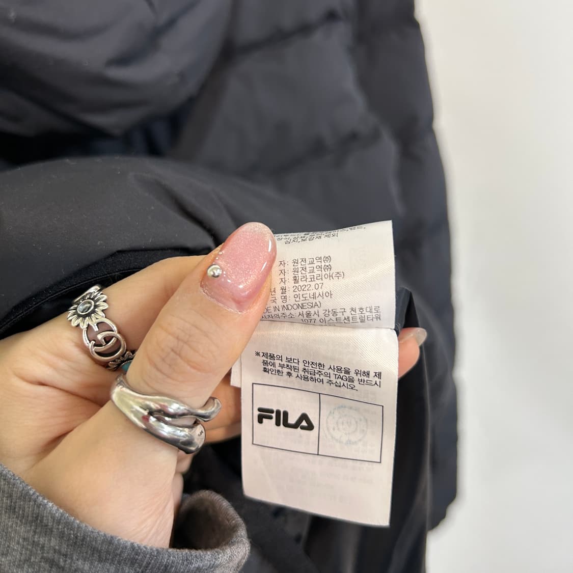 필라 키즈 2022 다운점퍼 145 블랙 상품이미지5