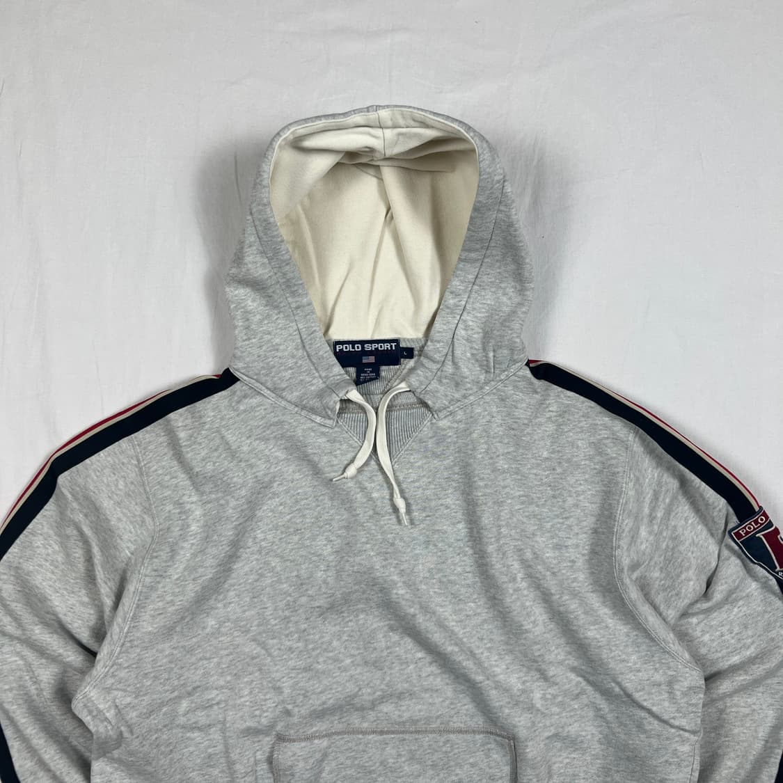 90‘s 폴로스포츠 polo sport p 로고 쉴드 패치 후드티 상품이미지2