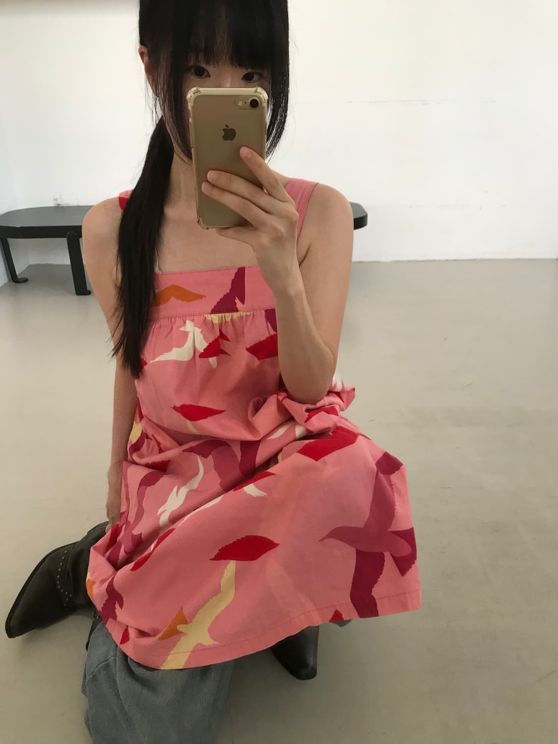 vintage pink pocket one-piece 상품이미지1
