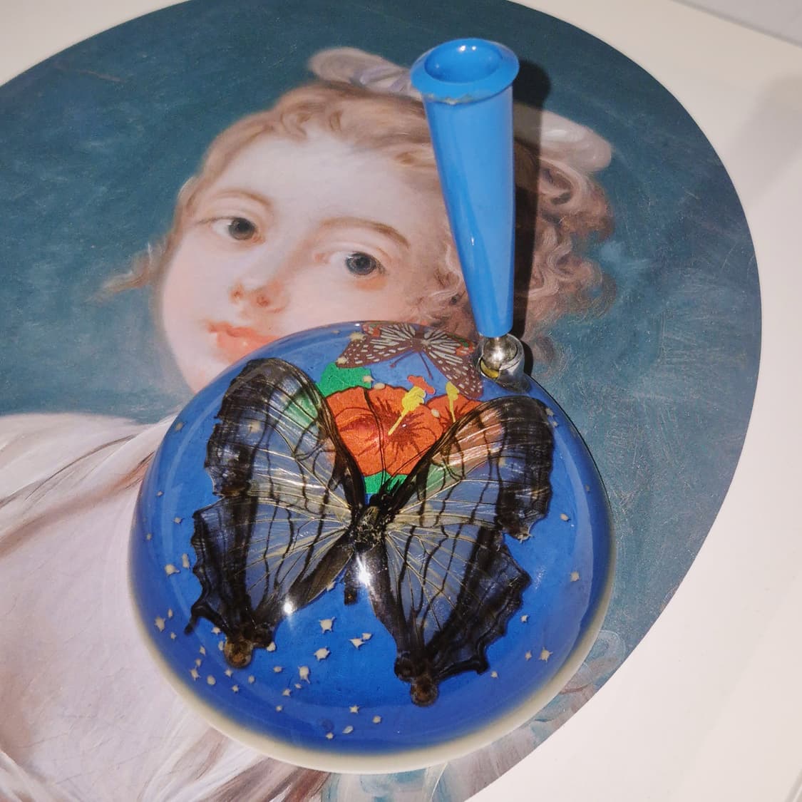 70s 핸드메이드 나비 표본 문진&펜 홀더 1p 상품이미지9