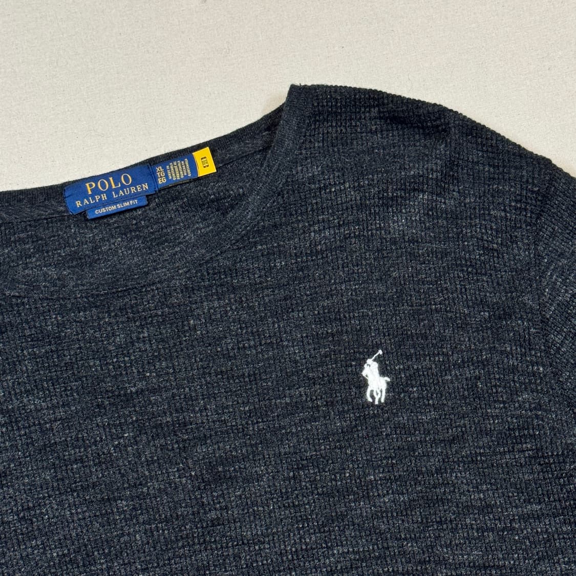 XL) 폴로 랄프로렌 써멀 와플티 롱슬리브 티셔츠 차콜 그레이 상품이미지4