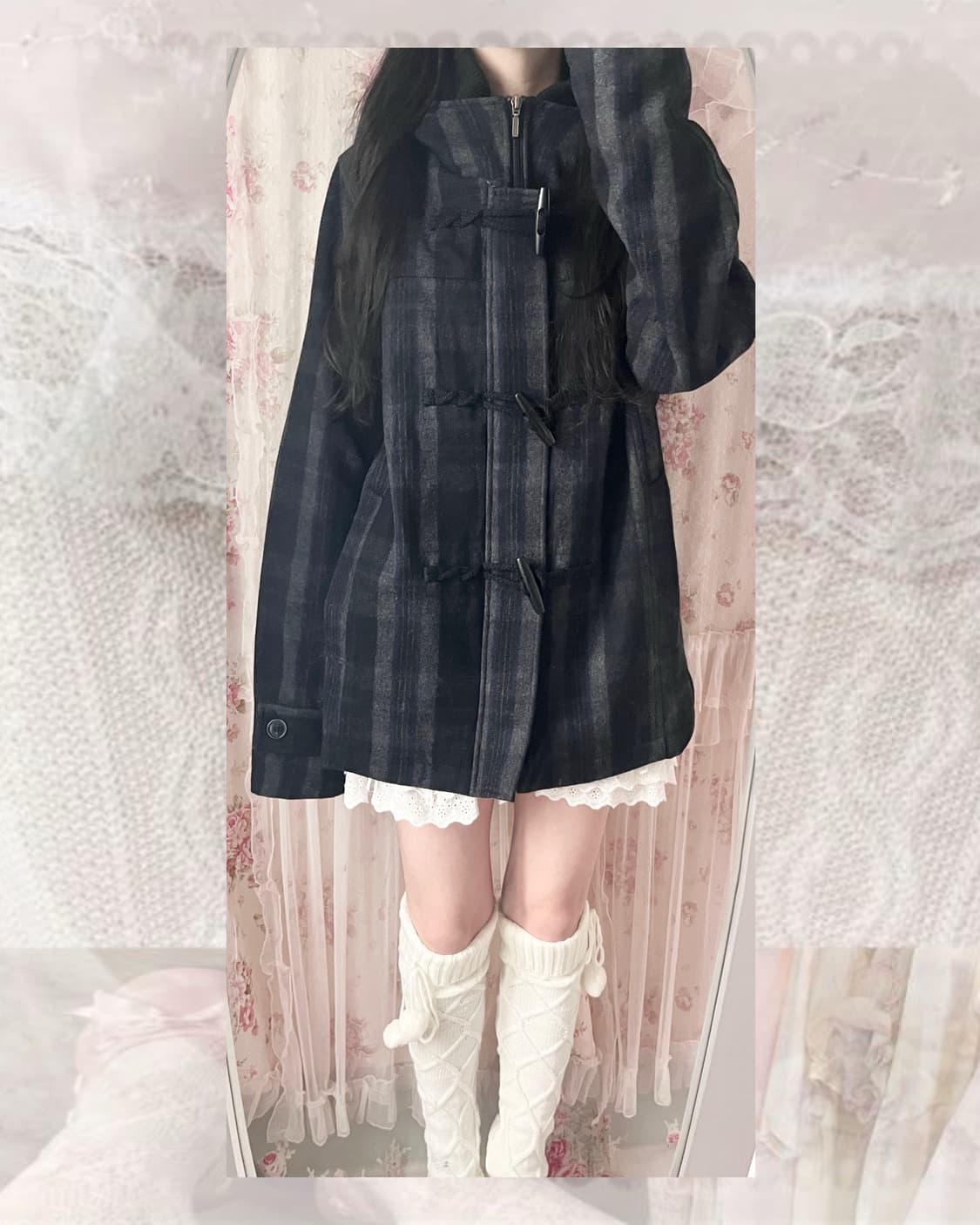 Vintage Sorridere charcoal navy duffle h 상품이미지4