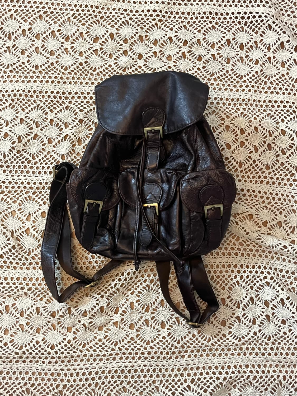 빈티지 쓰리포켓 미니 백팩 상품이미지1