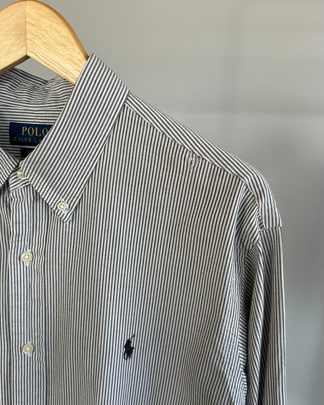 [XL]폴로 랄프로렌 클래식핏 스트라이프 시어서커 셔츠 상품이미지3