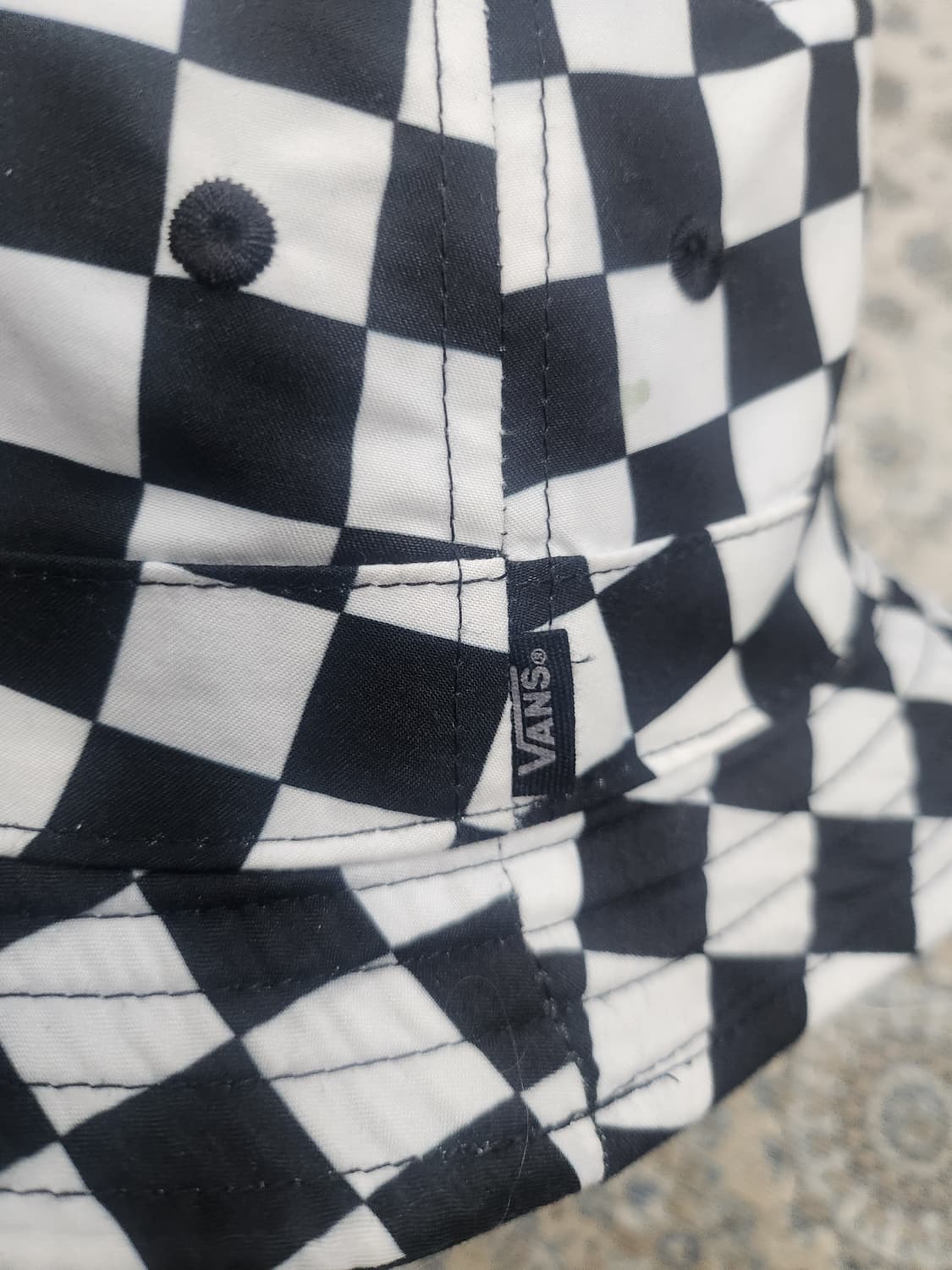 반스 체커보드 리버시블 버킷햇 상품이미지3