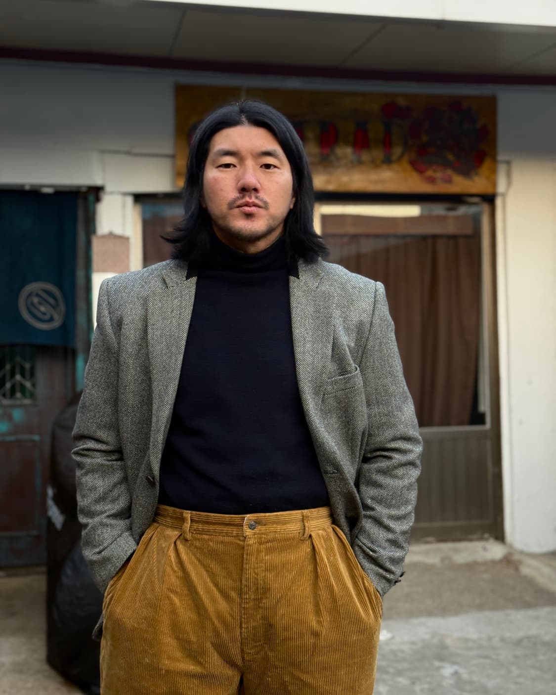 지오투 헤링본 트위드 울 자켓 105 상품이미지8