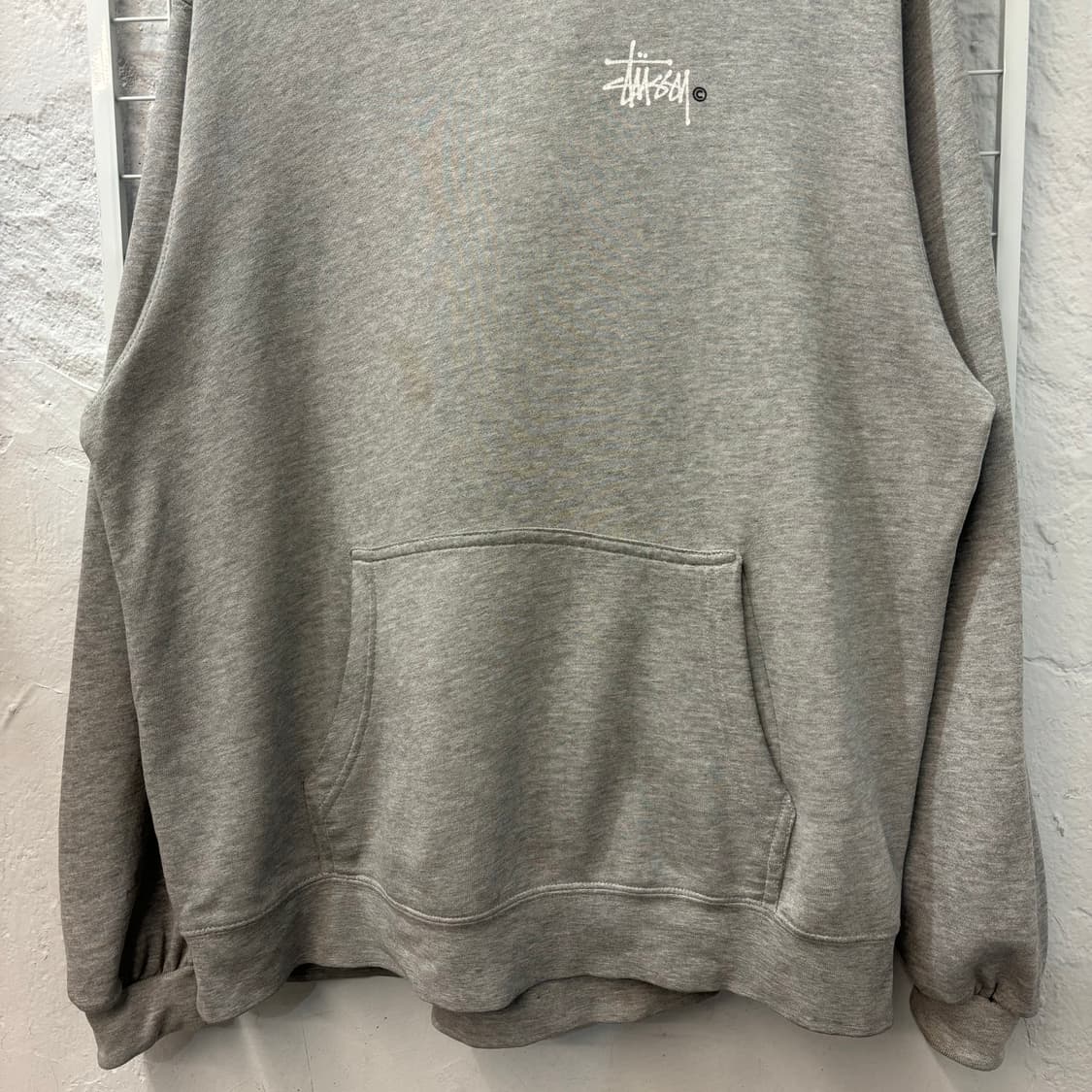 스투시 빅 로고 그레이 후드티 XL 상품이미지4