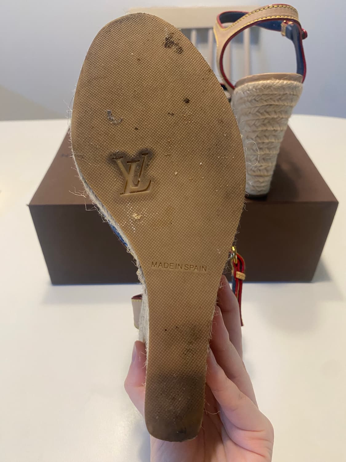 Louis Vuitton 데님 웨지힐 상품이미지5