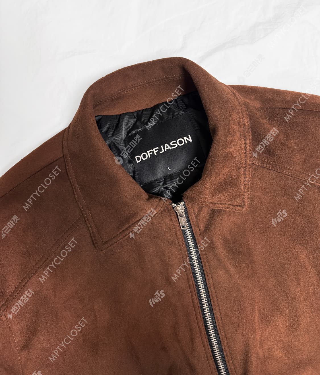[L] 도프제이슨 25fw 퀼팅 스웨이드 스포츠 자켓 모카 상품이미지5