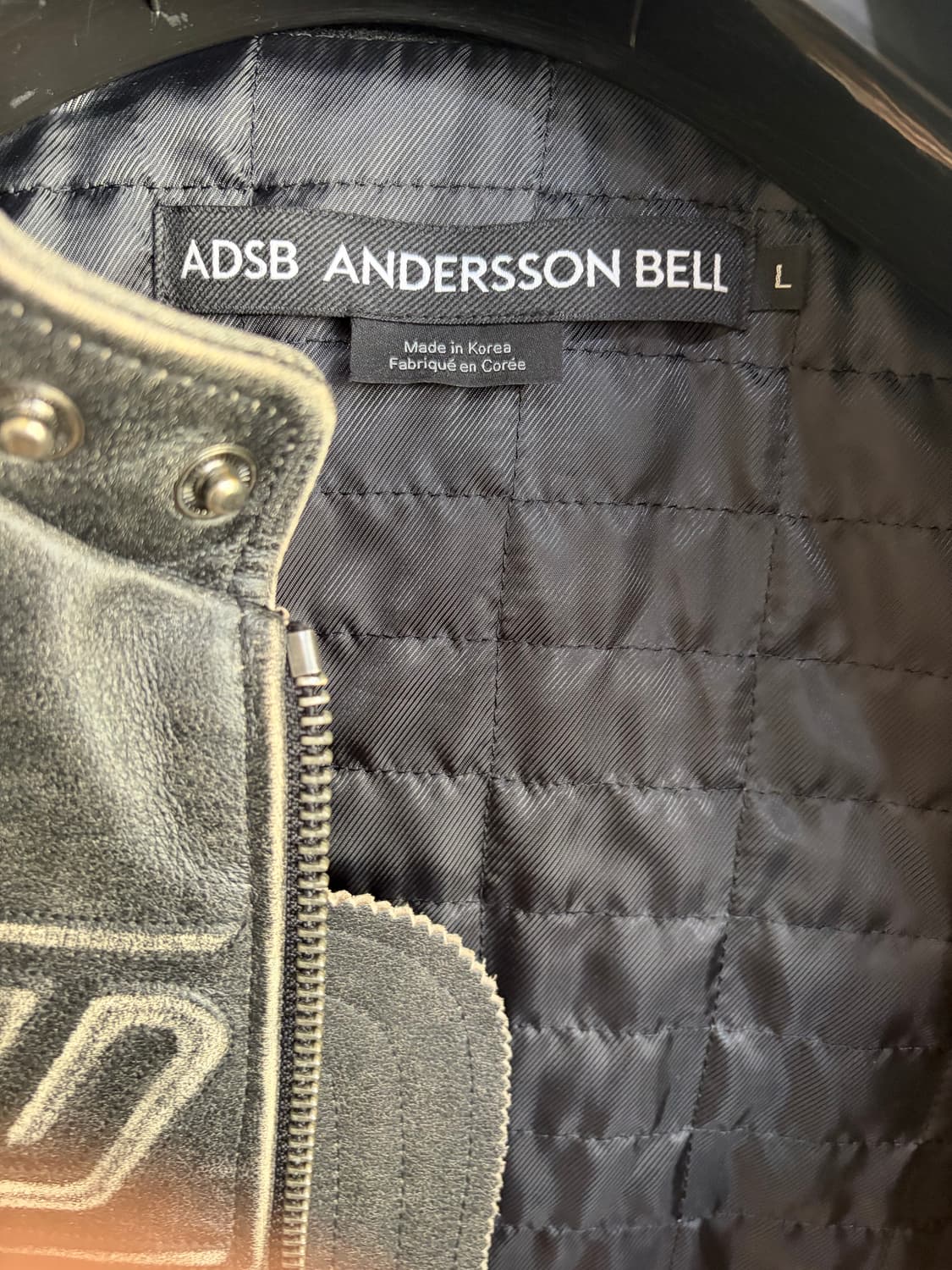 앤더슨벨 레이싱 레더 자켓 awa591m(BLACK) 상품이미지5