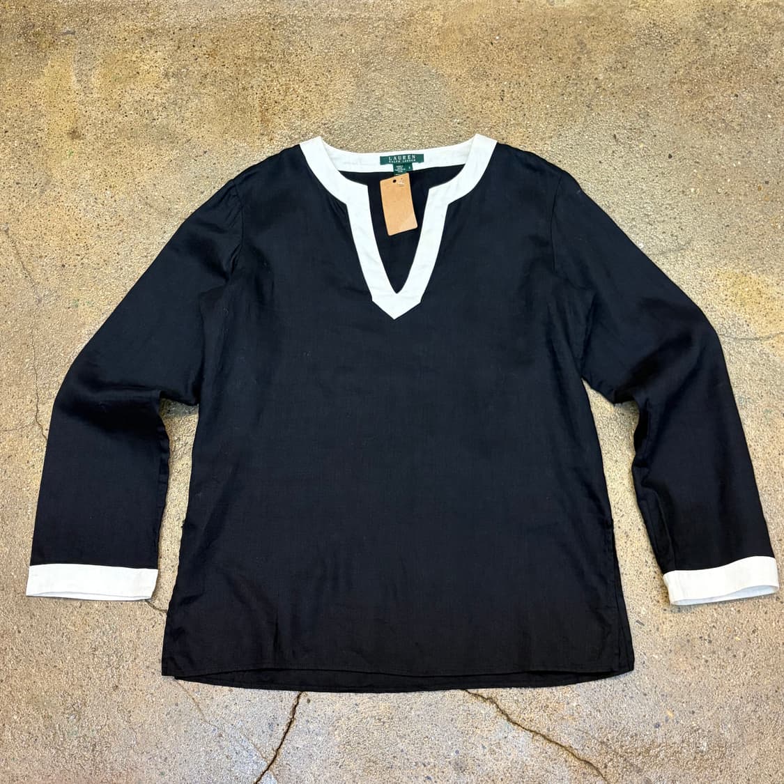 미국 빈티지 폴로 랄프로렌 린넨 블라우스 셔츠 원피스 상품이미지1