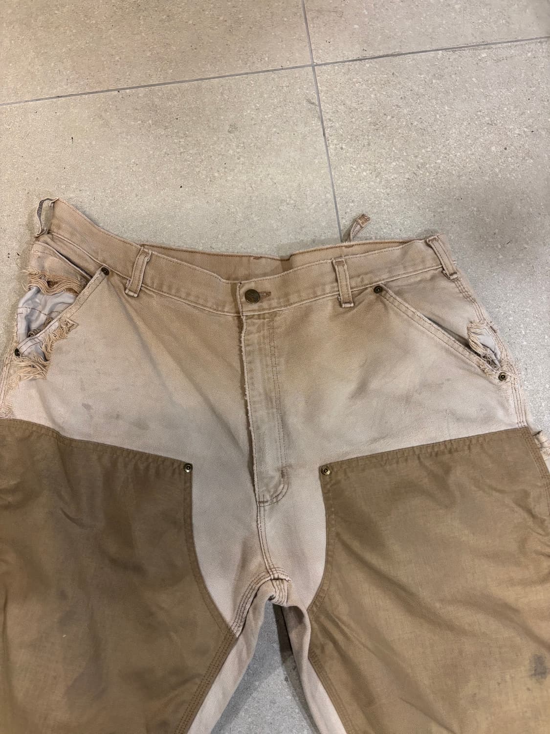 칼하트 90‘s 더블니 가죽탭 빈티지 워크팬츠 상품이미지2