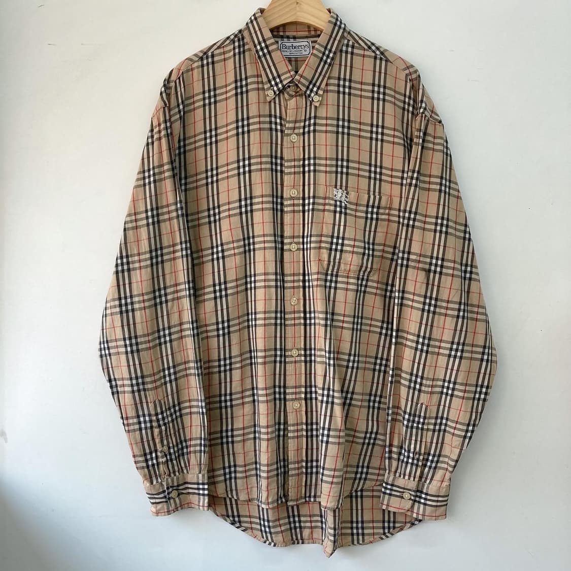 버버리 90s 오리지널 베이지노바체크셔츠 상품이미지4