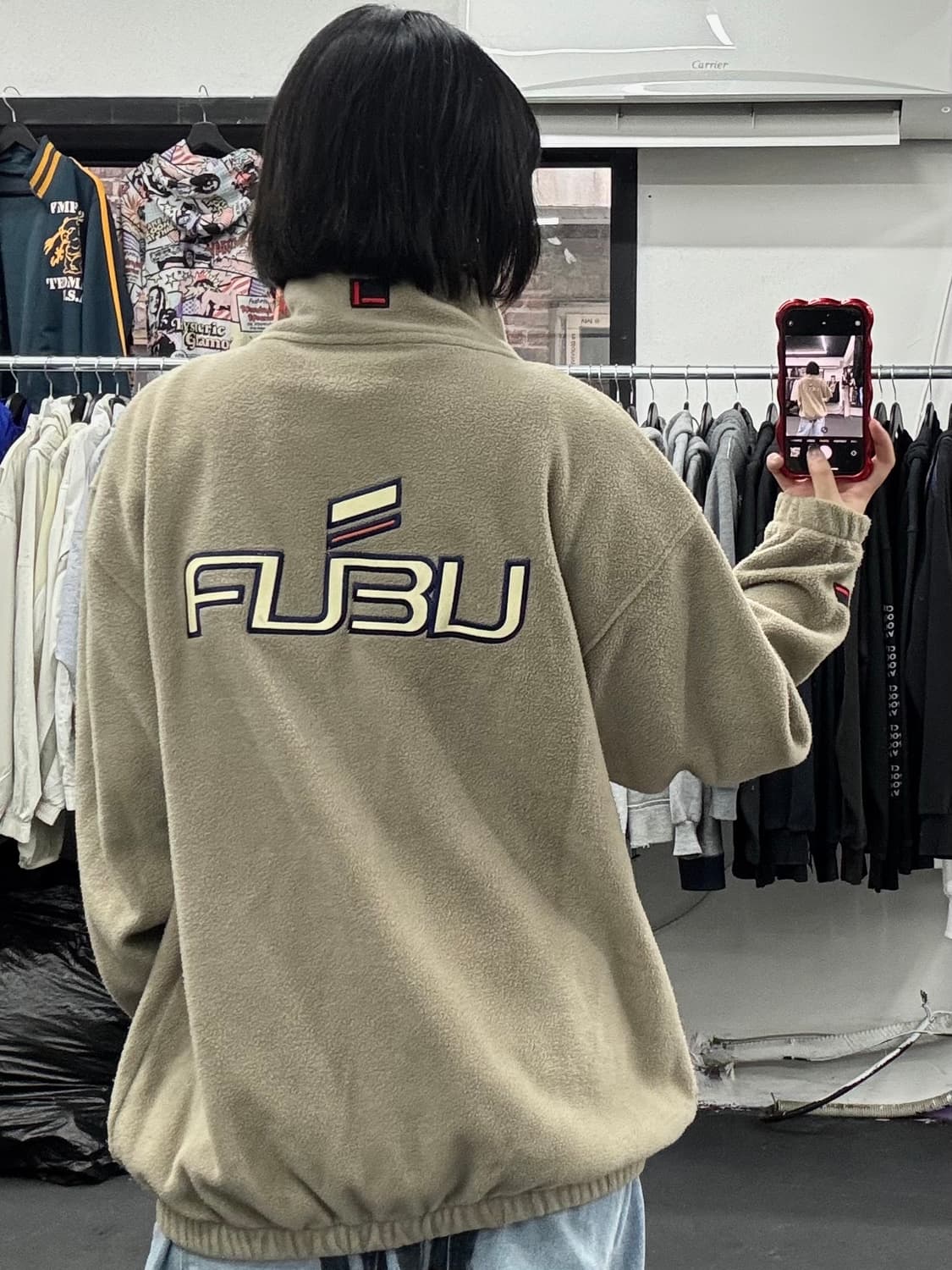 FUBU 푸부 빅로고 올드스쿨 플리스 자켓 상품이미지5