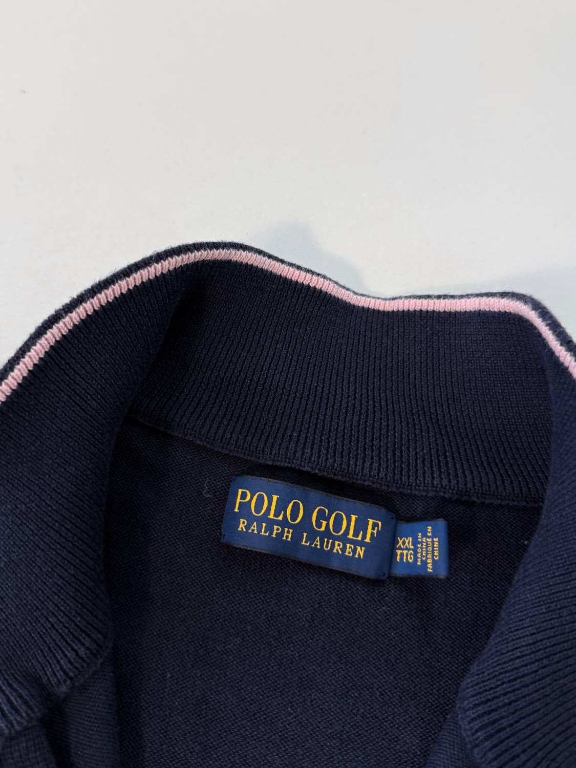 폴로 랄프로렌 오버핏 딥네이비 피마코튼 하프집 니트 상품이미지7
