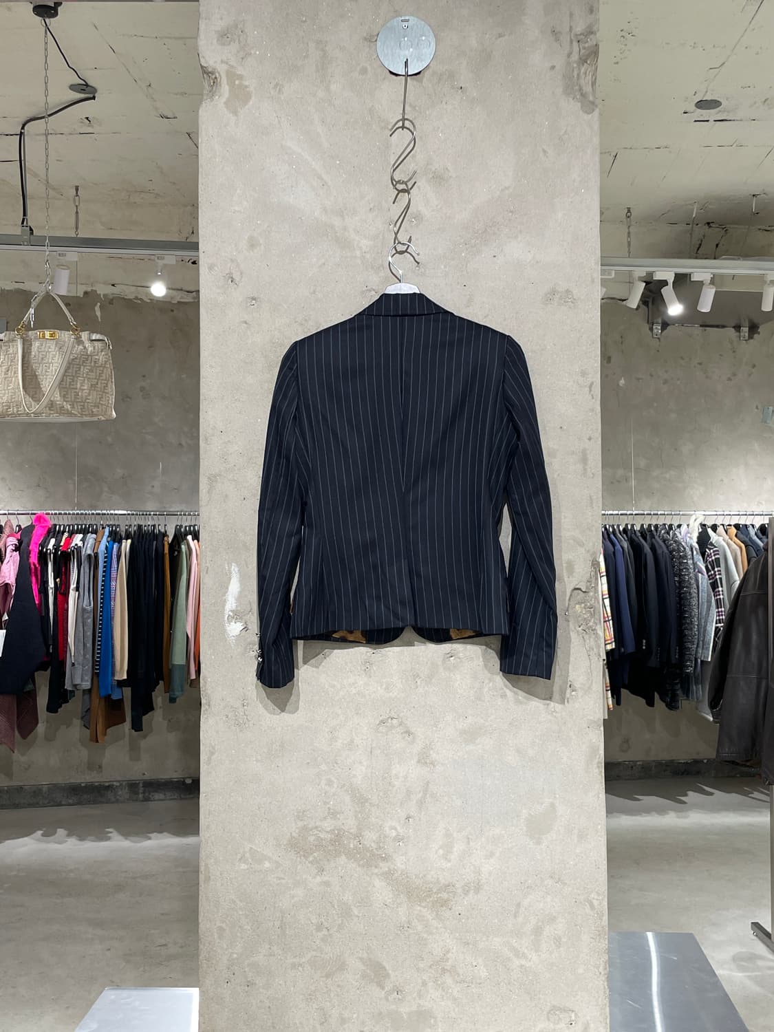 돌체 앤 가바나 블랙 레오파드 라이닝 스트라이프 자켓 상품이미지6