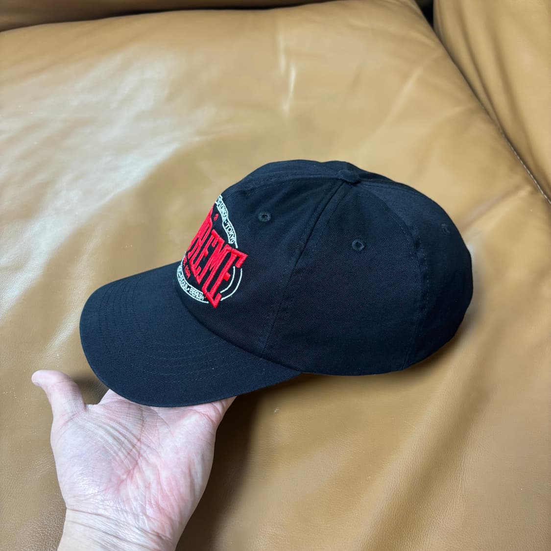 슈프림 6패널 볼캡 모자 웜업 워시드 블랙 상품이미지5