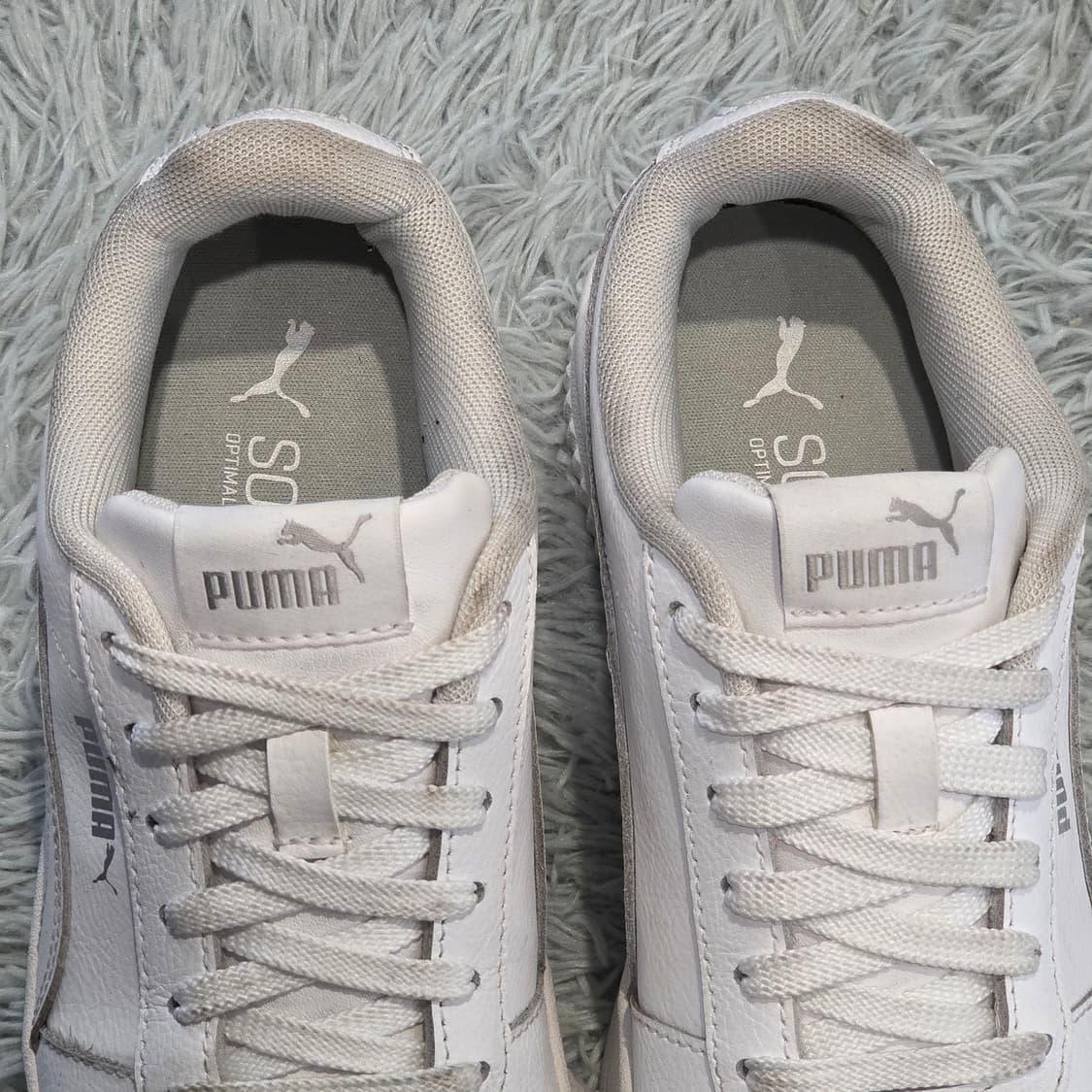 4q-29:푸마 코트 클래식 화이트 스니커즈 (23cm)-상태최상 상품이미지6