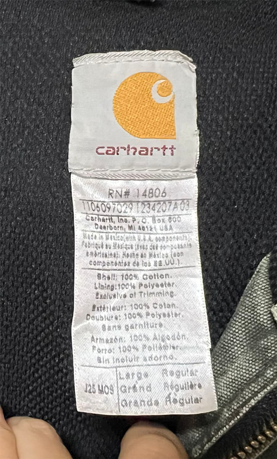 칼하트 j25 MOS 모스그린 남자 덕액티브 L 100-105 상품이미지3