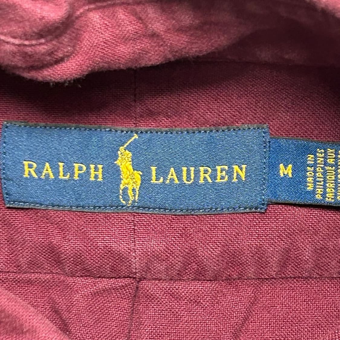 폴로랄프로렌 버건디 컬러 가먼트 다이 옥스퍼드 셔츠 M 상품이미지5