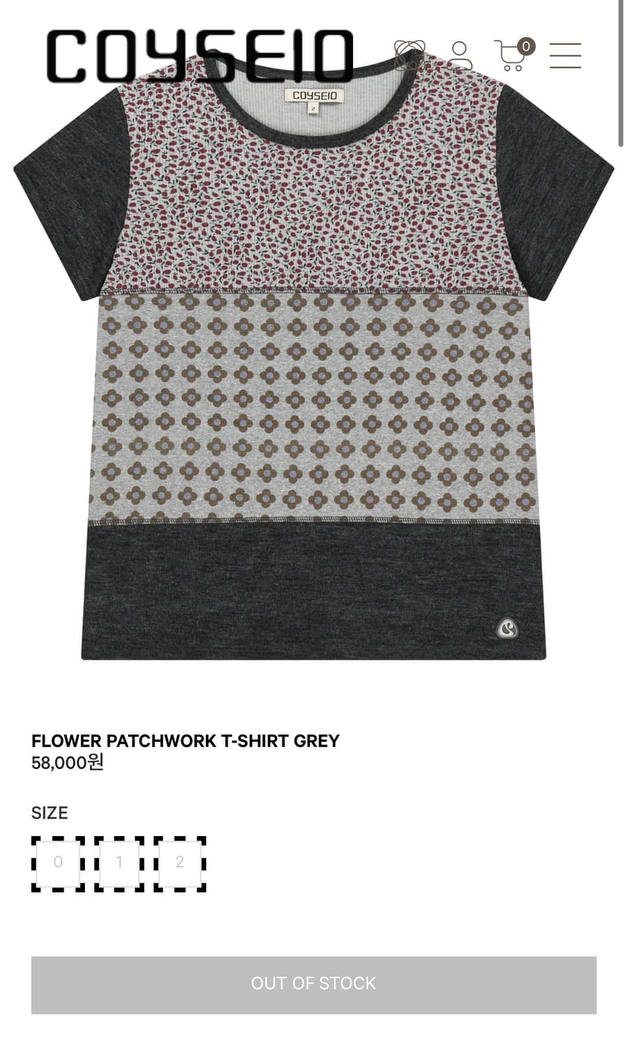 COUSEIO FLOWER PATCHWORK T-SHIRT  상품이미지1