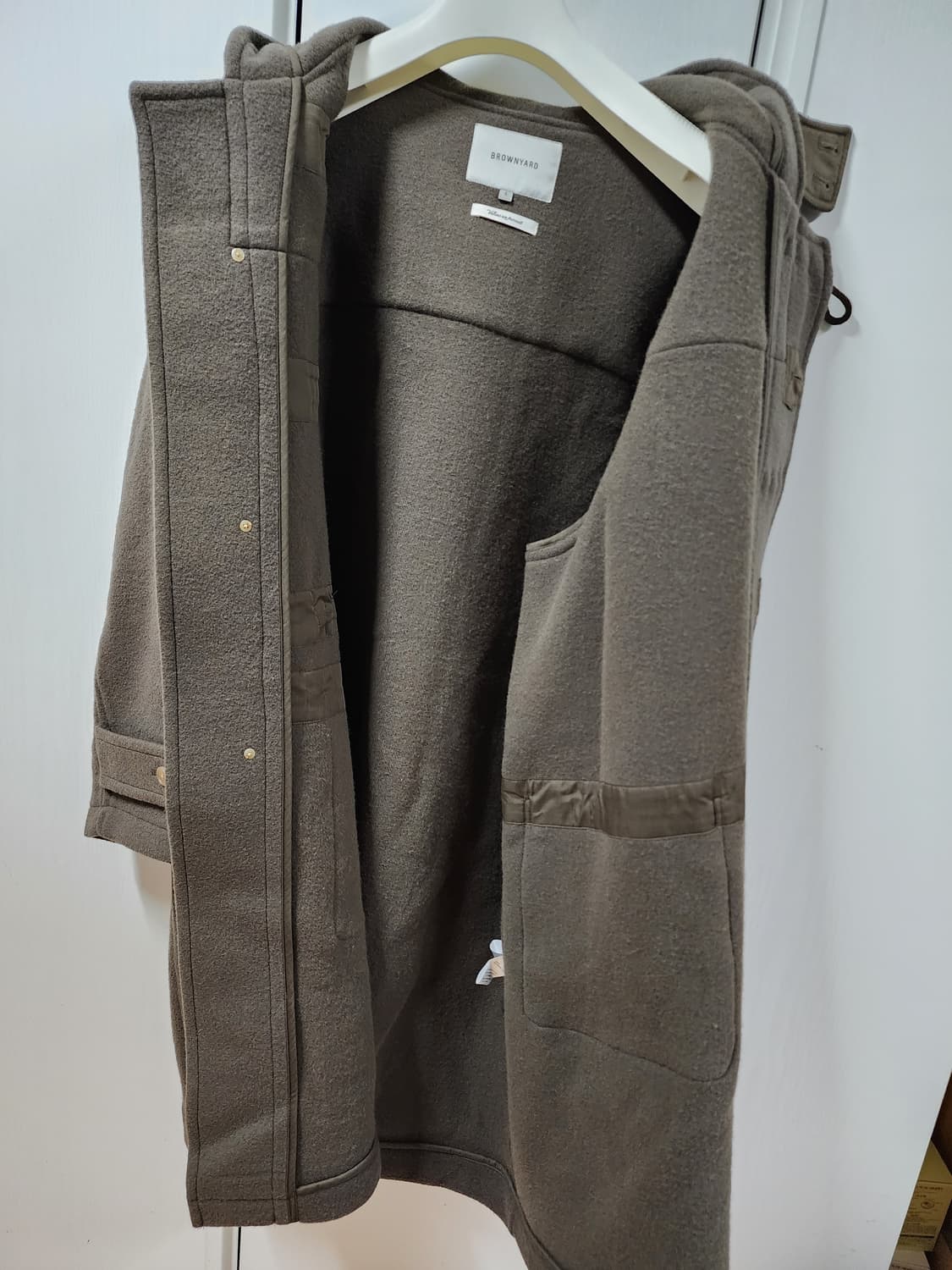 브라운야드 24fw 더플코트 올리브 그레이 5 상품이미지7