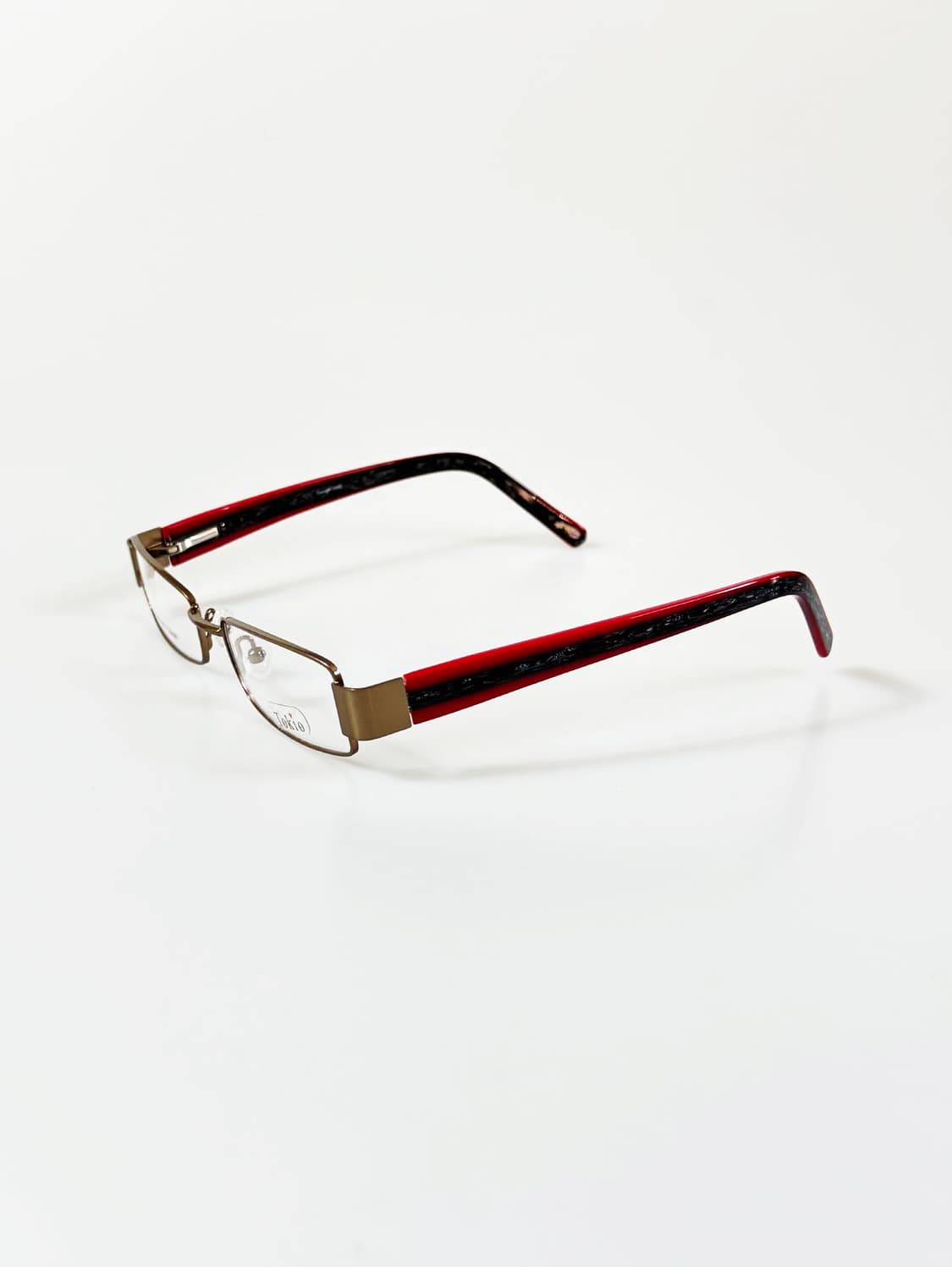 90s TOKIO 브라운 메탈 슬림 스퀘어 빈티지 안경 상품이미지4