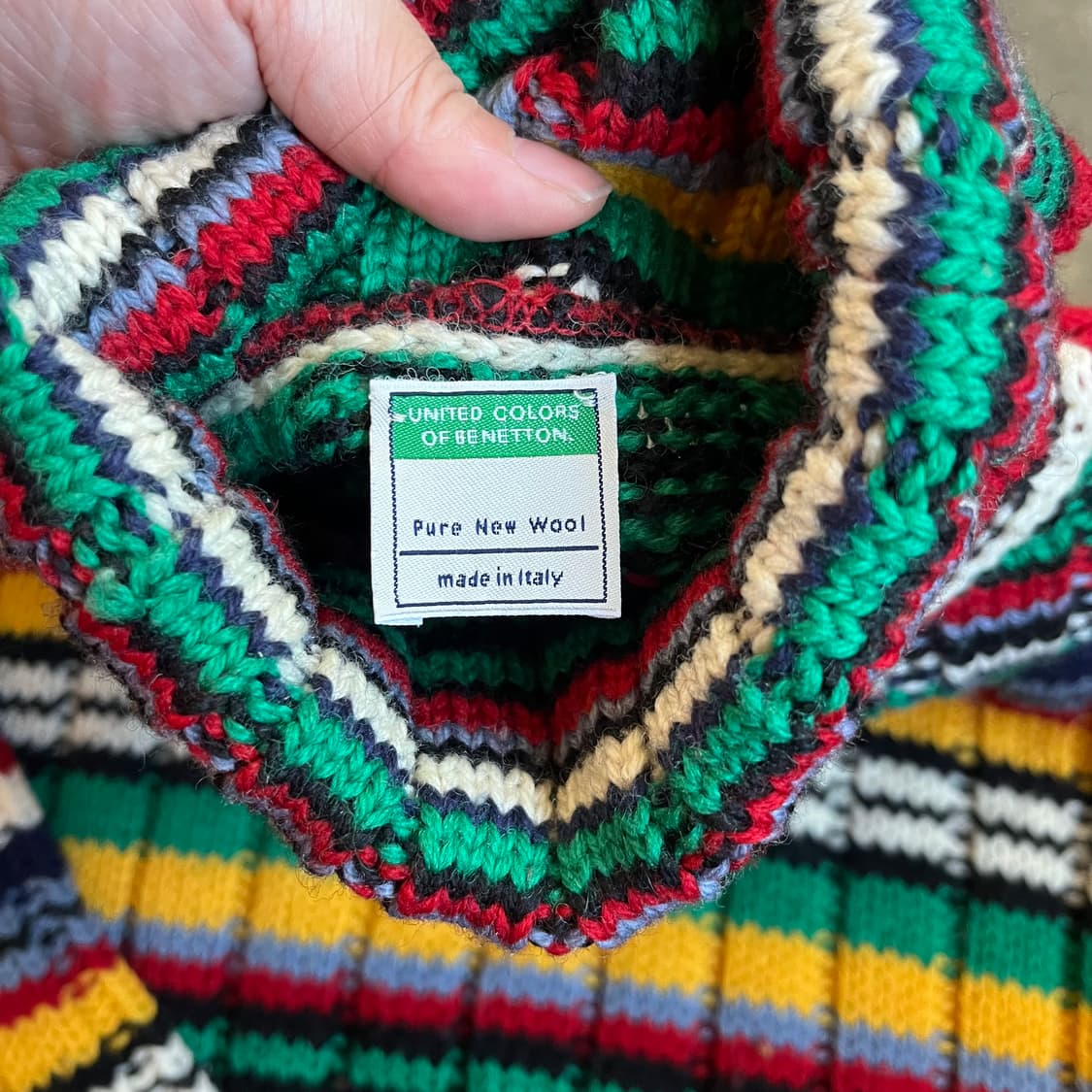 유나이티드 컬러 오브 베네통 멀티 컬러 목폴라 니트 상품이미지4