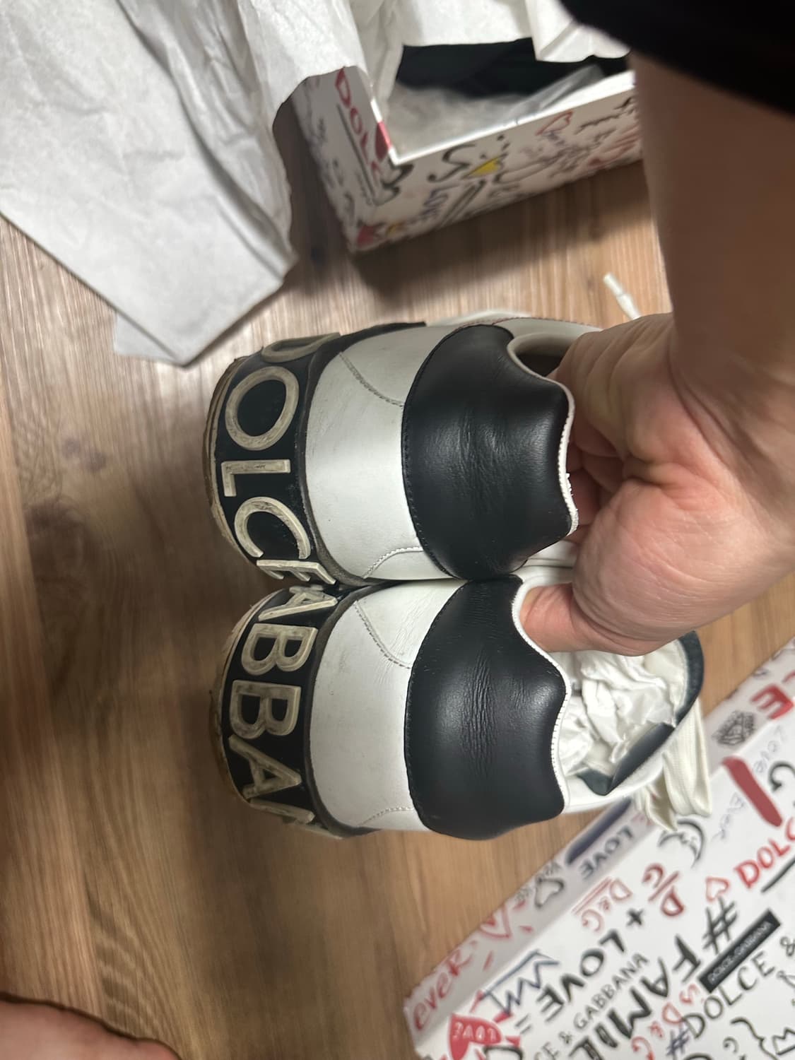 돌체앤가바나 포르토피노 스니커즈 블랙 상품이미지5