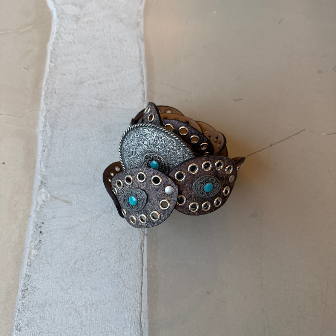 vtg 터키석 웨스턴 벨트 상품이미지1