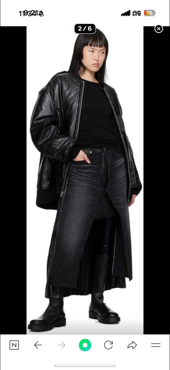 Junya watanabe Puffy Faux Leather Black  상품이미지5