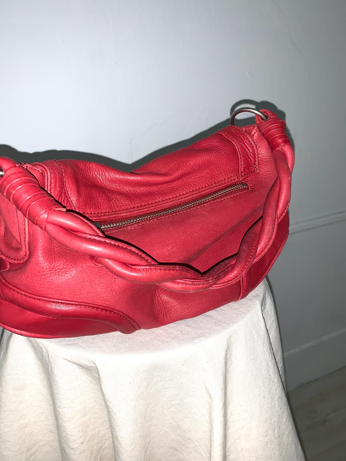 Red leather shoulder bag 상품이미지6