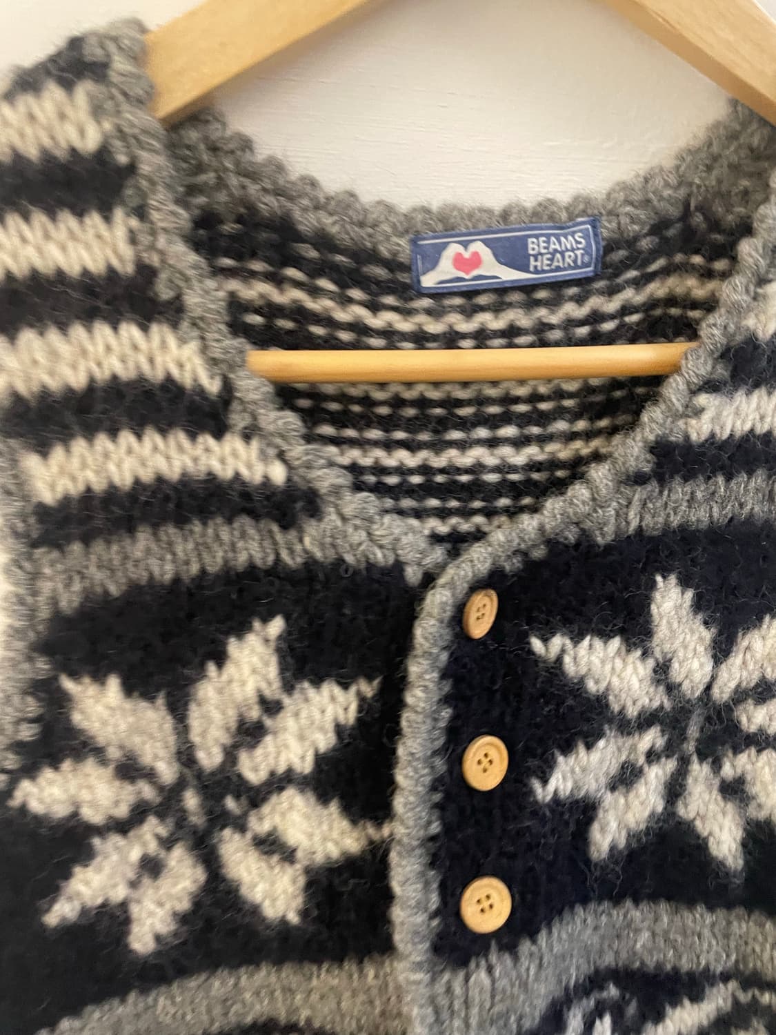 BEAMS nordic pettern knit vest 상품이미지5