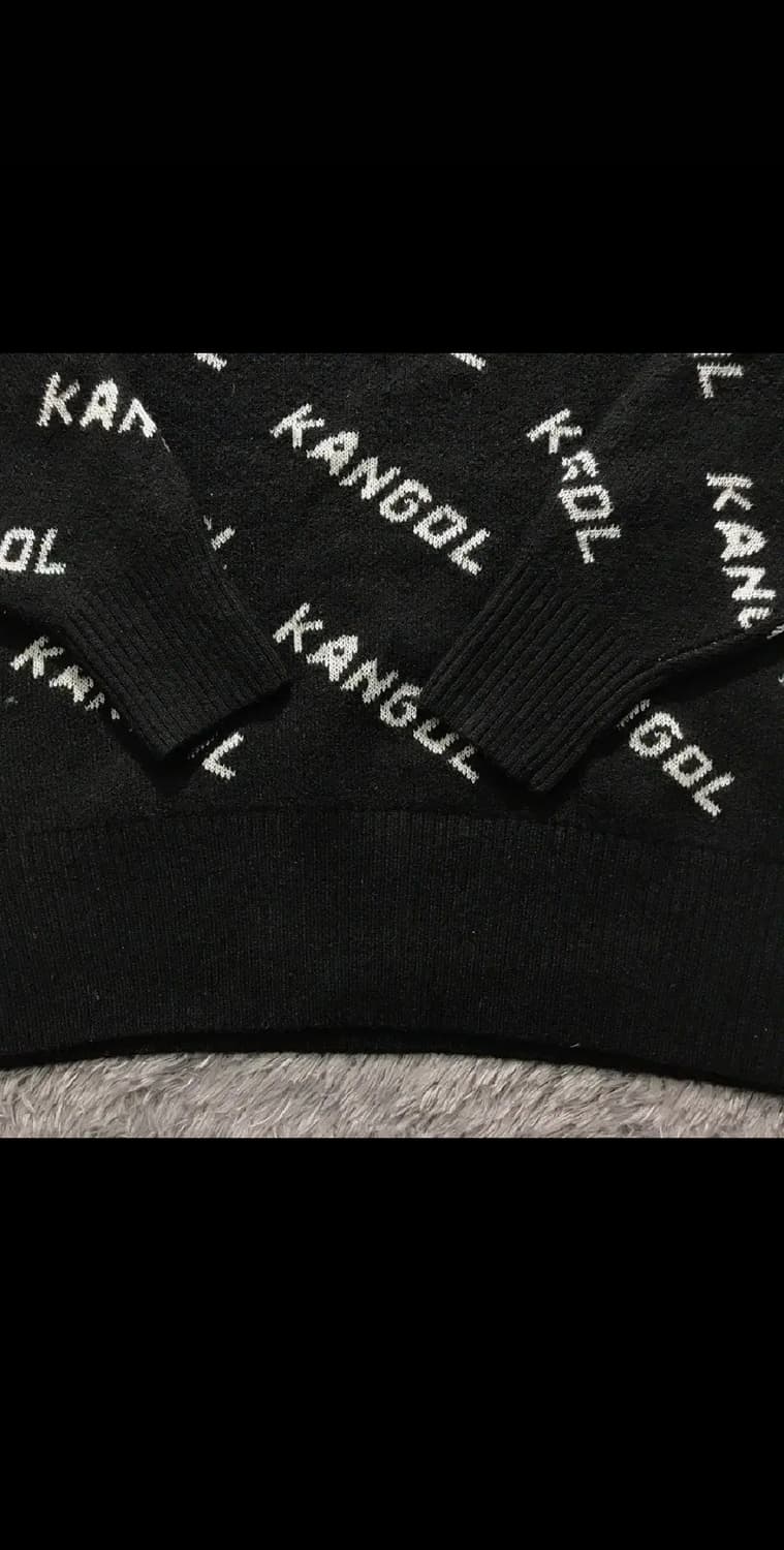 [[L+, A급, 공용]# 캉골(KANGOL) 오버핏 올로고 반목업 니트 상품이미지4