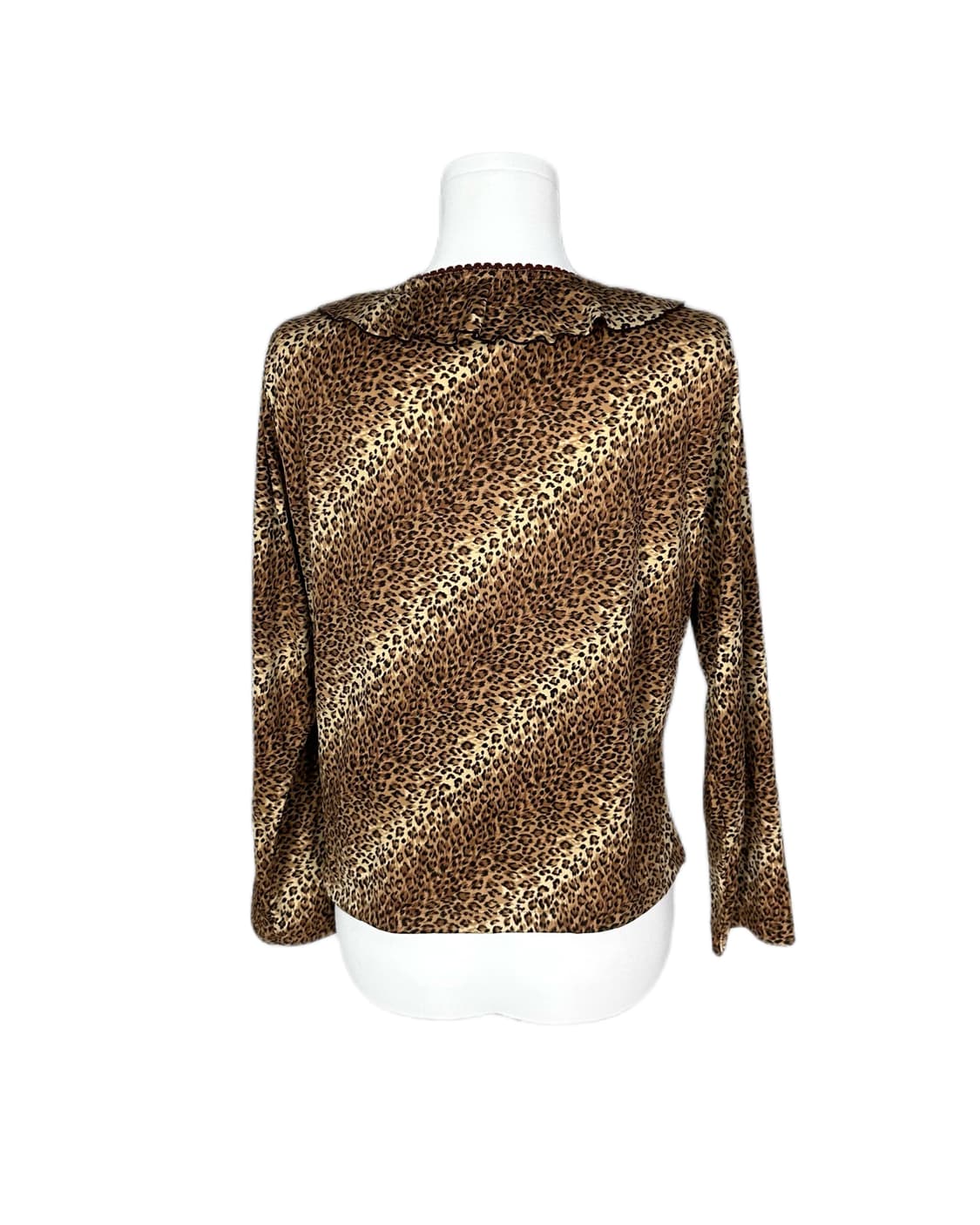 leopard frill ribbon cardigan 상품이미지4
