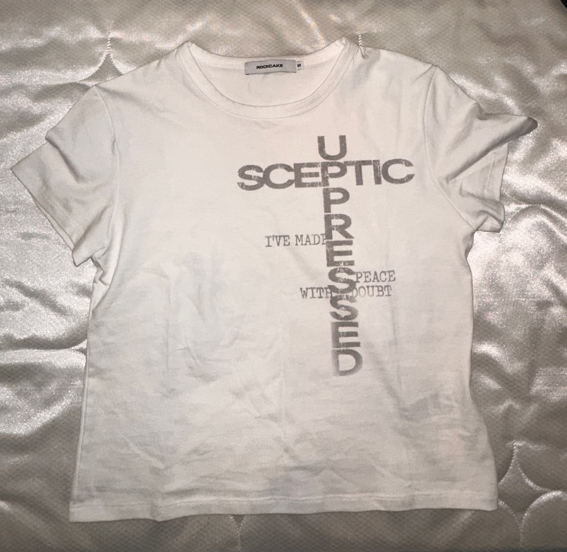 락케이크 Sceptic Crop Top - White (S) 상품이미지1