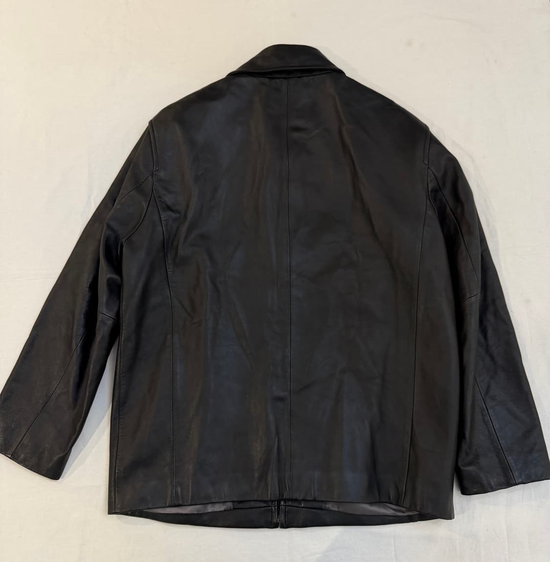 00s 크로커다일 램스킨 양가죽 싱글 라이더 가죽자켓 블랙 상품이미지3