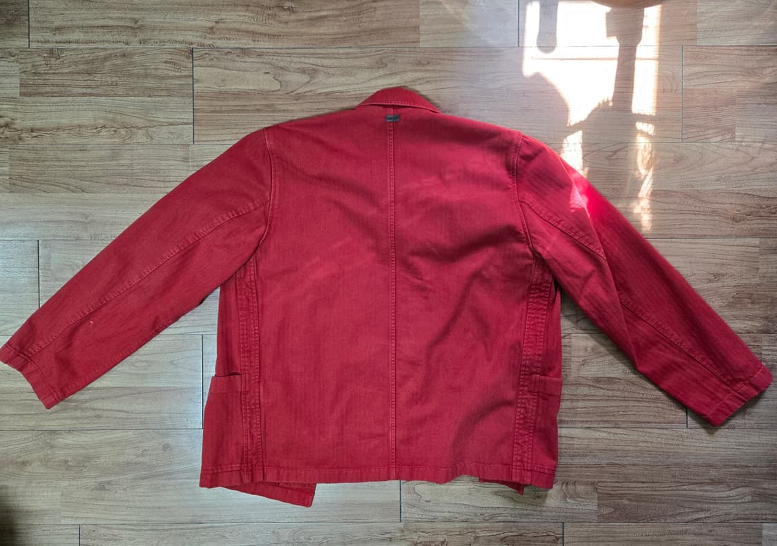 렉토 GARMENT DYED WORK JACKET (RED) 상품이미지2