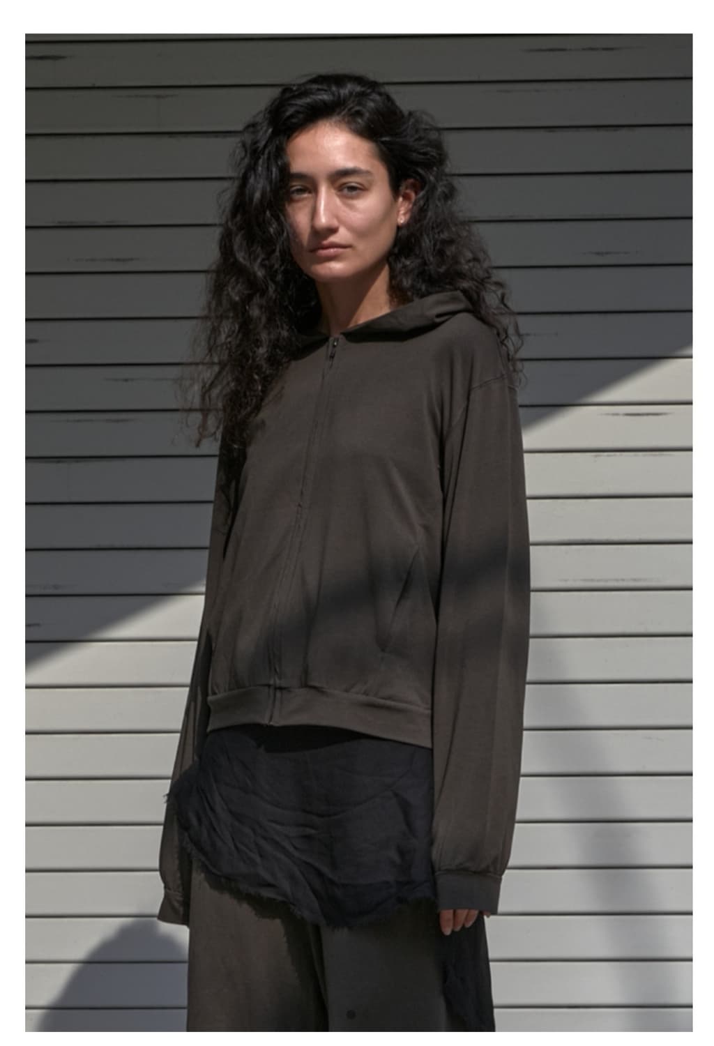 머듈 후드집업 올리브 4size 상품이미지1