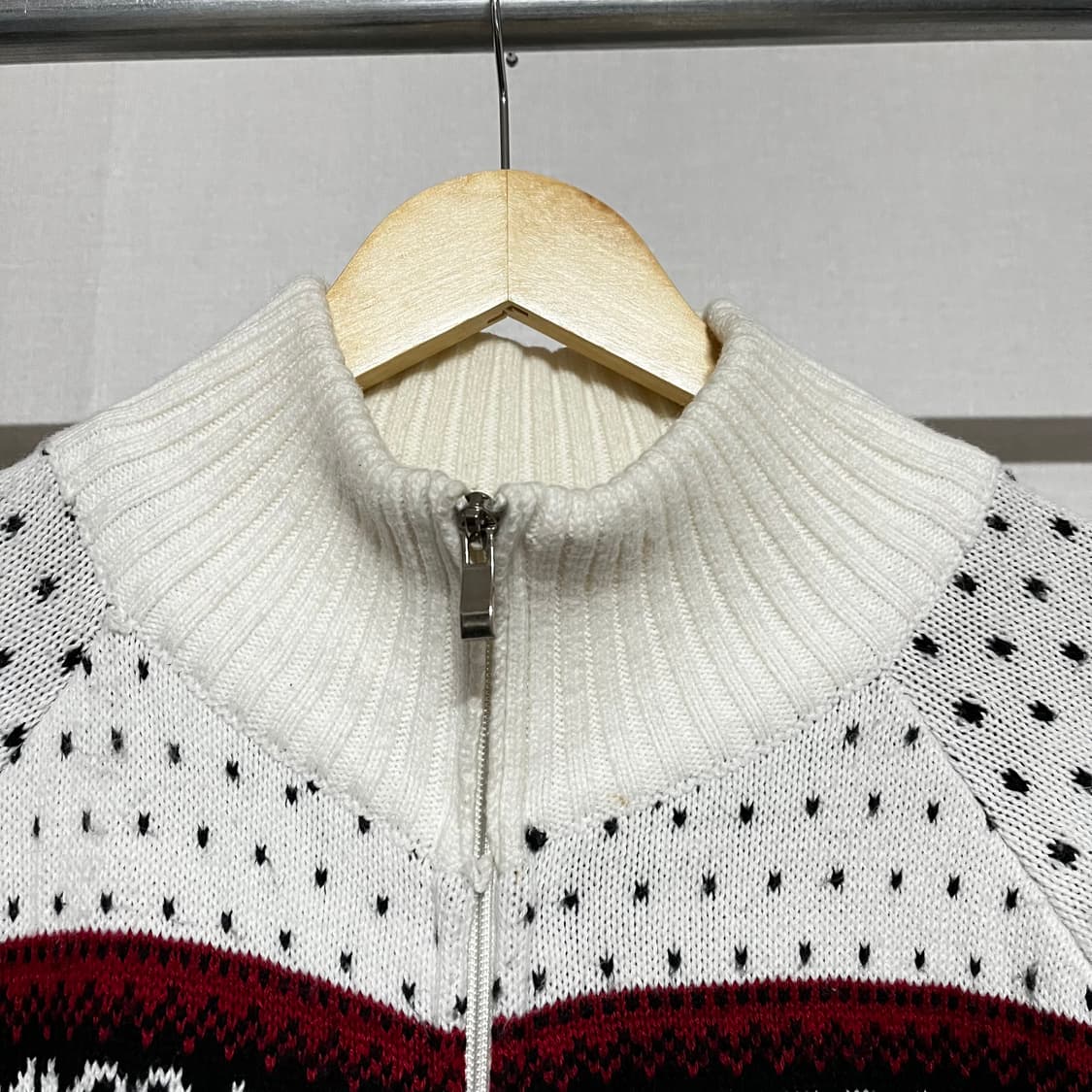 노르딕 사슴 패턴 니트 집업 가디건 L 상품이미지3