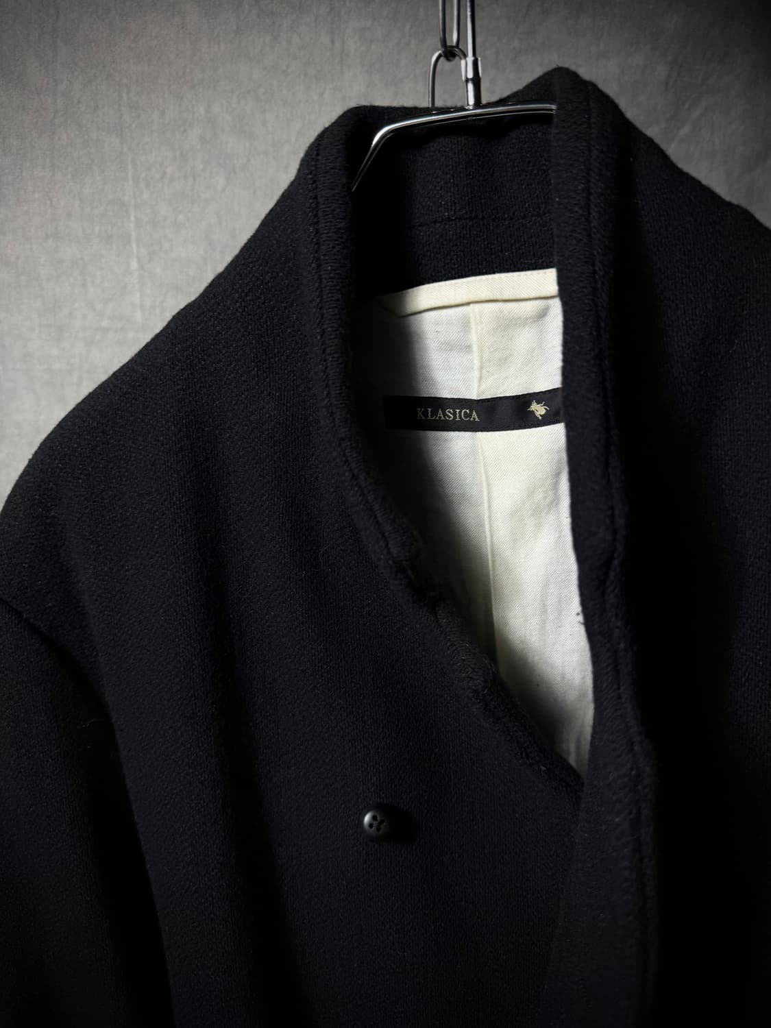 KLASICA Asymmetric Long Wool Coat 상품이미지5