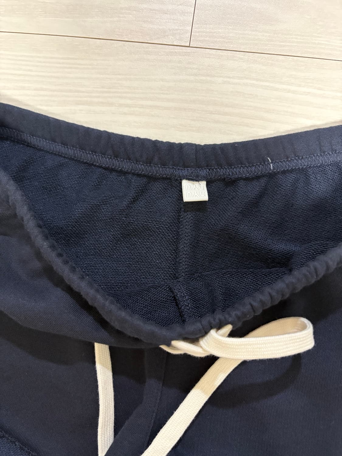 뉴뉴 네이비 코튼 숏팬츠 상품이미지2