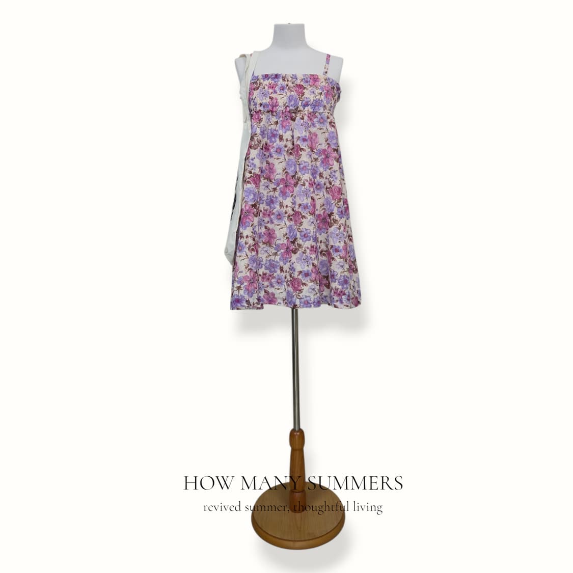 페이지보이 플라워 스모킹 뷔스티에 미니 원피스 M 퍼플 상품이미지1